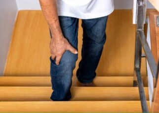 How do I protect my knees on stairs