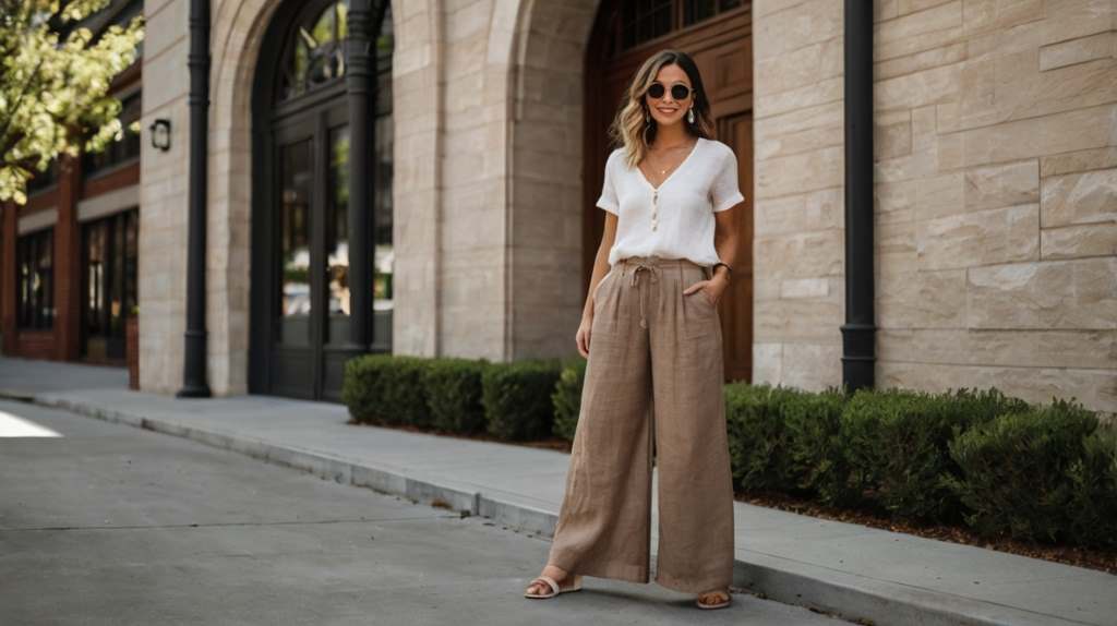 Dressing Up Wide Leg Linen Pants for Different Occasions