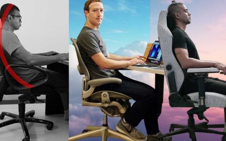 How do you position an ergonomic chair in an office