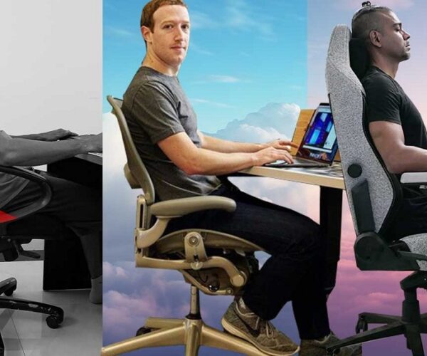 How do you position an ergonomic chair in an office