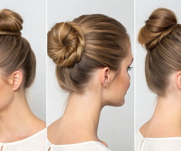 Step-by-step tutorial showing how to create a sleek, long-lasting ballerina bun hairstyle.