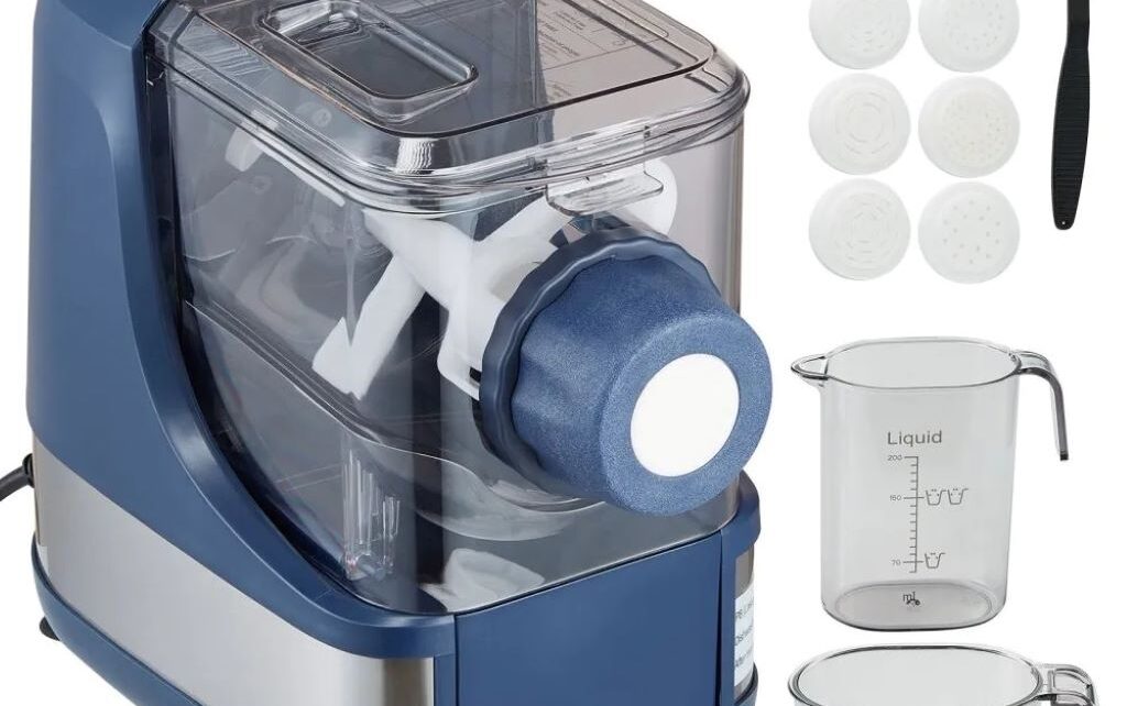 VEVOR smart pasta machine creating multiple pasta shapes.