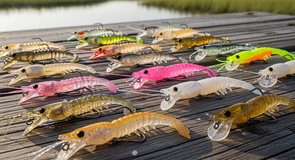 best shrimp lures for redfish comparison soft plastic vs hard shrimp bait