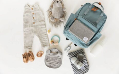 Budget-friendly baby essentials including stroller, bottles, and diaper bag