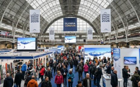 London Snow Show 2026 exhibitor stands at Olympia London