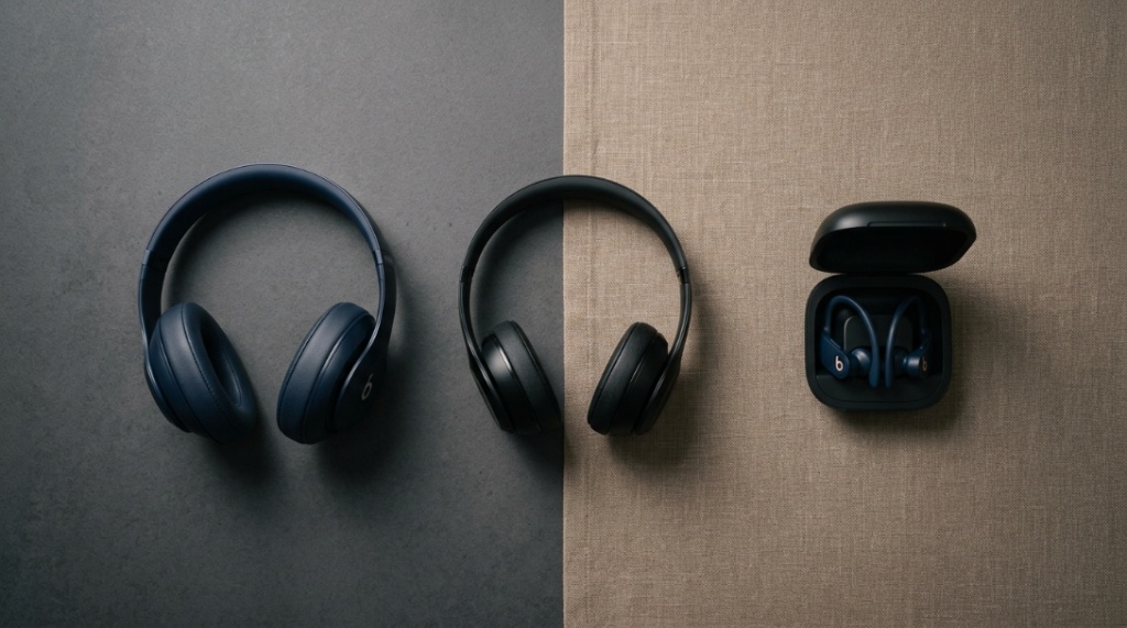 Hands using a microfiber cloth to carefully clean a pair of over-ear headphones.