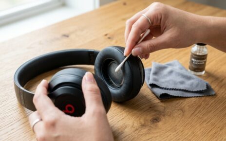 Three different models of Beats headphones arranged on a clean studio background.