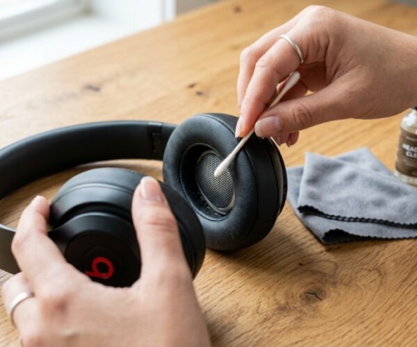 Three different models of Beats headphones arranged on a clean studio background.