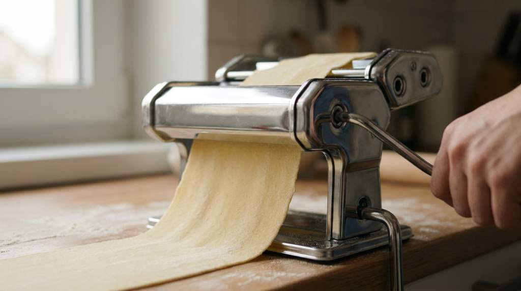 Sailnovo 2-in-1 pasta maker with hand crank and roller